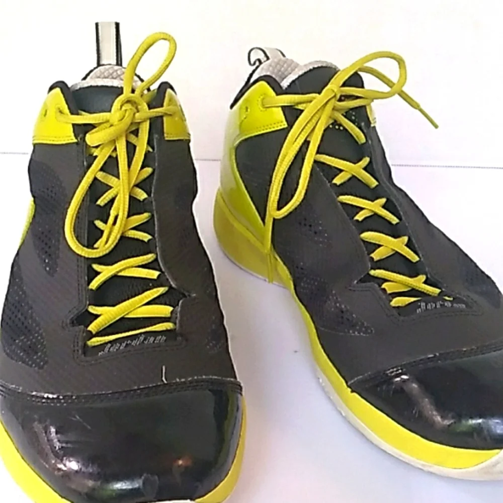 Air Jordan Basketball Shoes High-Top Athletic Sneakers Black Yellow Performance‎